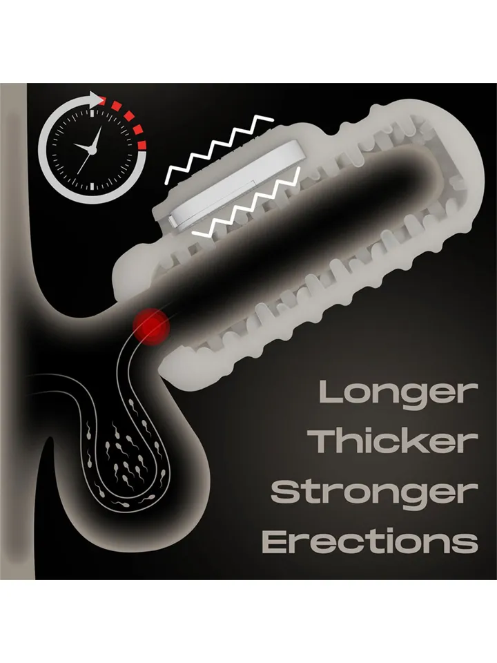 Knights Ring Vibrating Dual Purpose Sleeve-Wavy - Vibrating penis extender 2 [full]