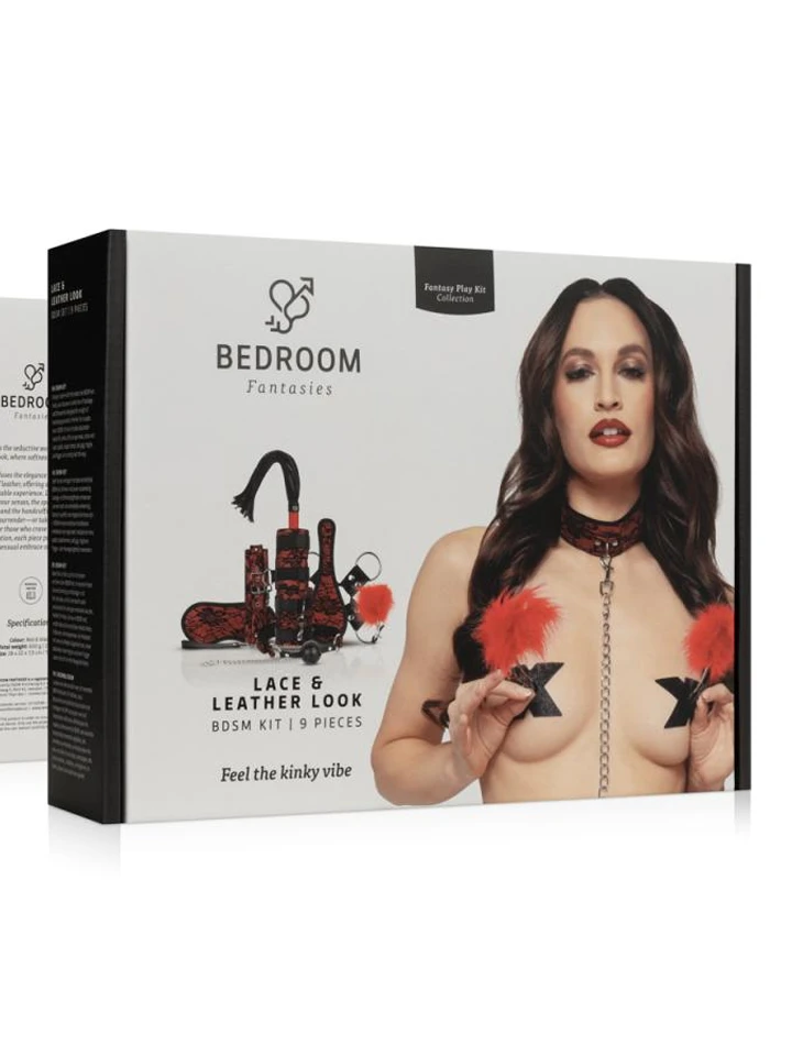 Lace & Leather Look 8-pcs Bondage Set - Bondage kit 3 [full]