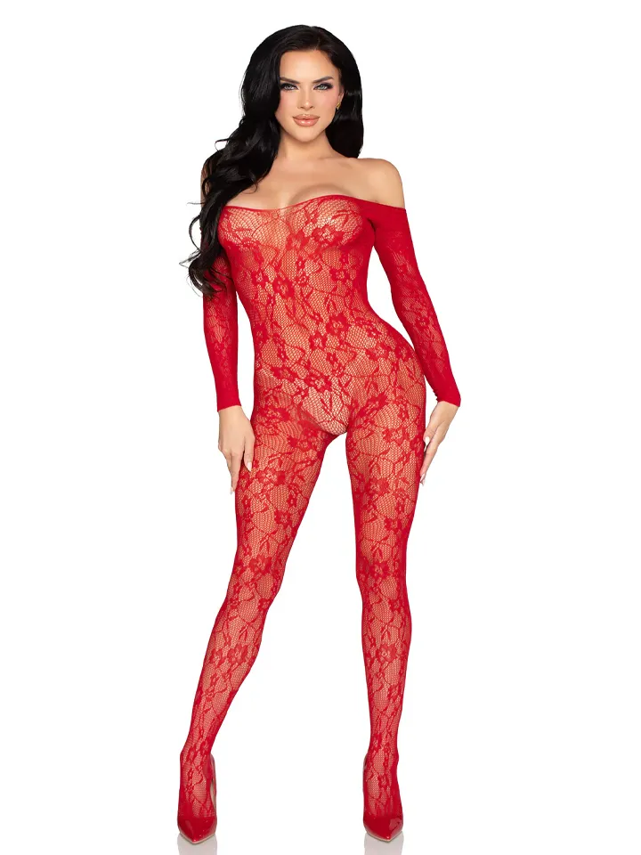Lace Lingerie Bodystocking Red - Bodystocking 3 [full]
