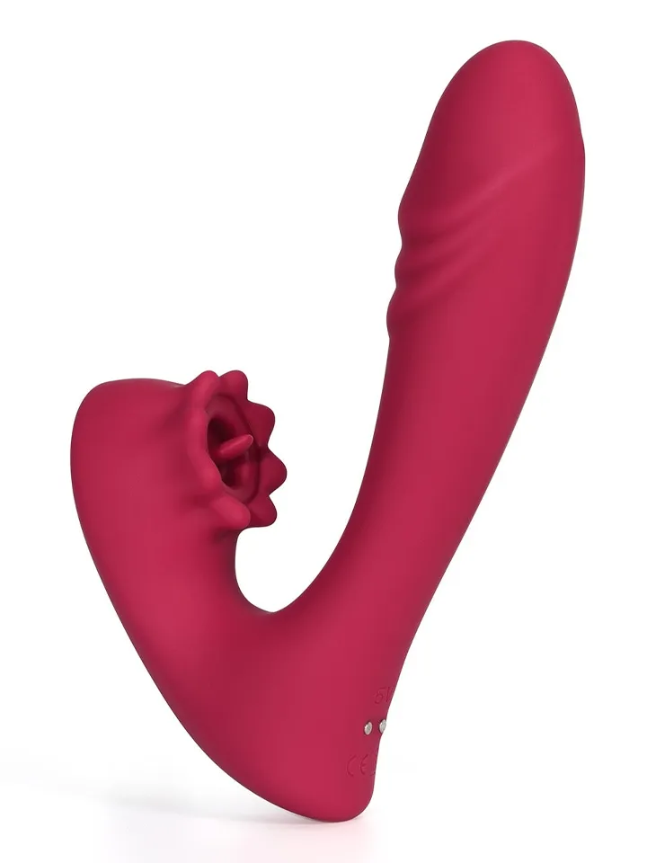Lacy G-Spot Vibrator With Tongue Licker - G-spot vibrator 1 [full]