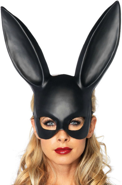 Leg Avenue Black Bondage Bunny Mask - Hasenohren 1