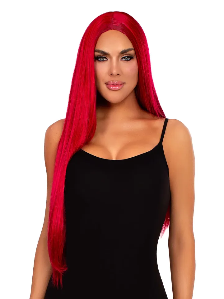 Leg Avenue Long Straight Center Part Wig Red - Red Wig 1 [full]