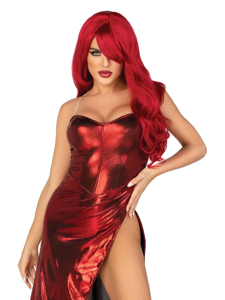 Leg Avenue Shimmer Bodysuit Red - Role play & Masquerade 1 [full]