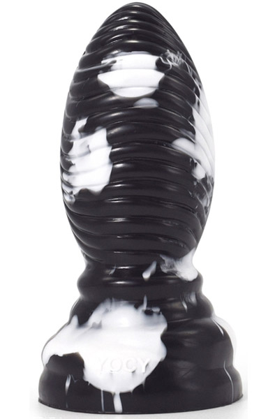 Linox Plug Black-White 20cm - Extra girthy anal plug 1