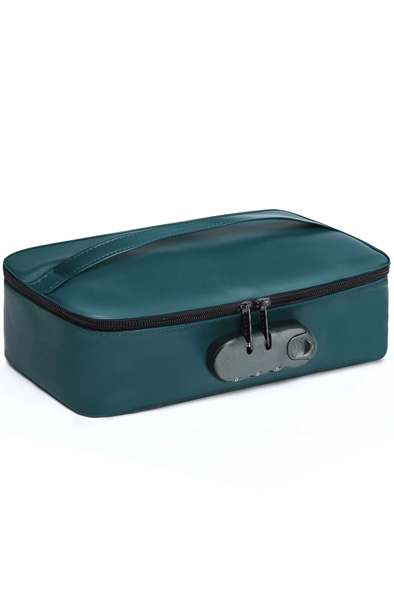 Lockable Discreet Box Luxury Green - Storage of sex toys 1