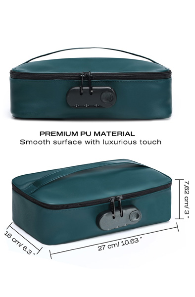 Lockable Discreet Box Luxury Green - Storage of sex toys 6