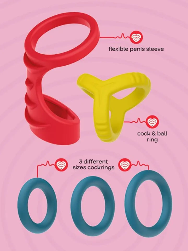 Long Play Love Cock Ring Set - Cock ring set 2 [full]