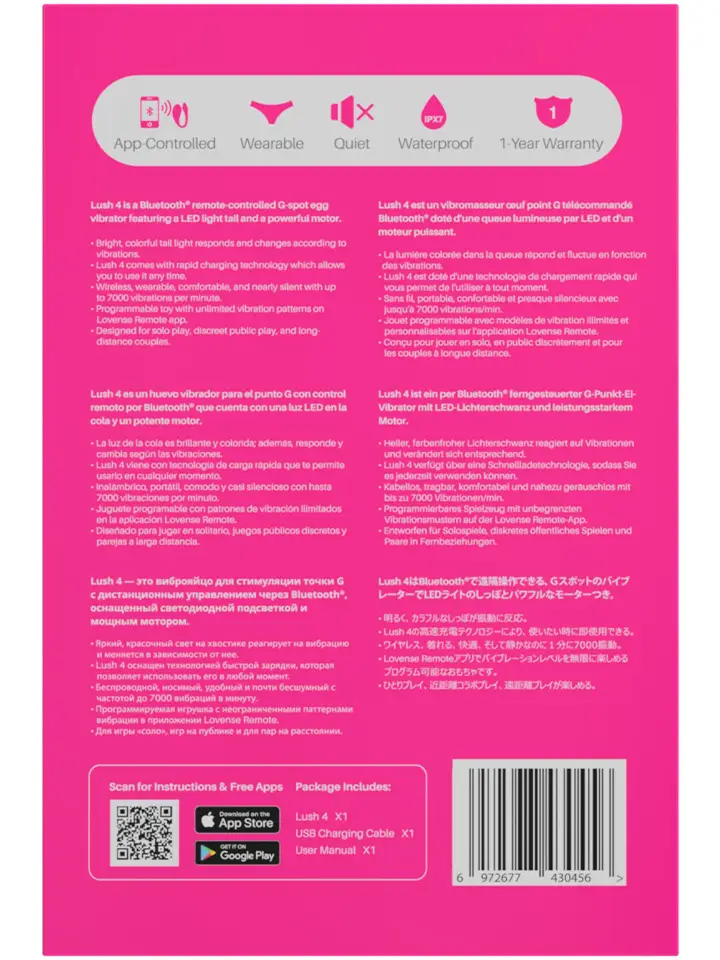 Lovense Lush 4 - App controlled vibrator 8