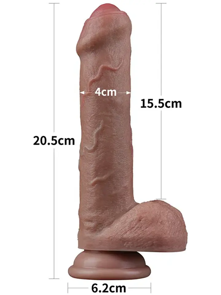 Lovetoy Dual-Layered Silicone Cock 20,5 cm - Lifelike dildo 2