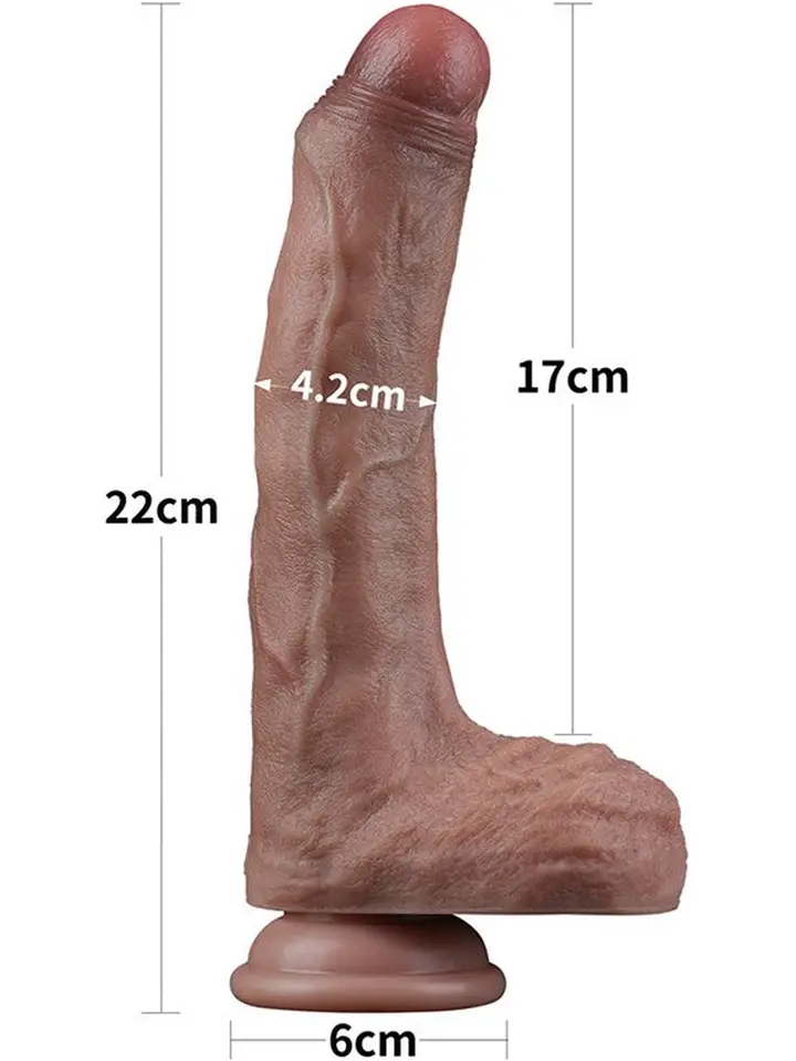 Lovetoy Dual Layered Silicone Cock 21,5 cm - Lifelike dildo 2