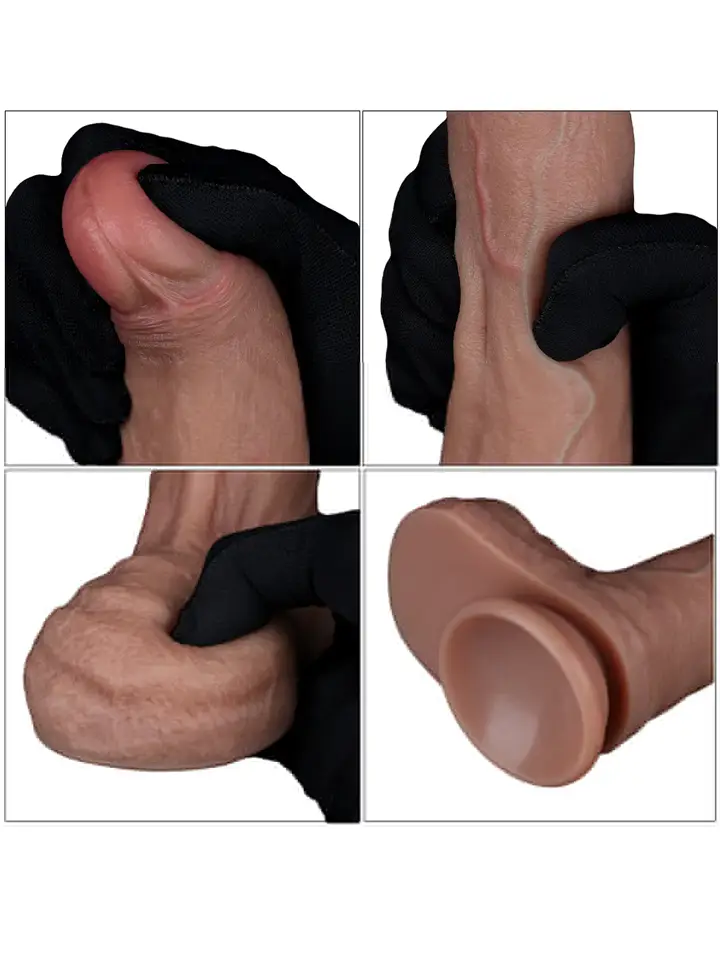 Lovetoy Dual Layered Silicone Cock 21,5 cm - Lifelike dildo 3