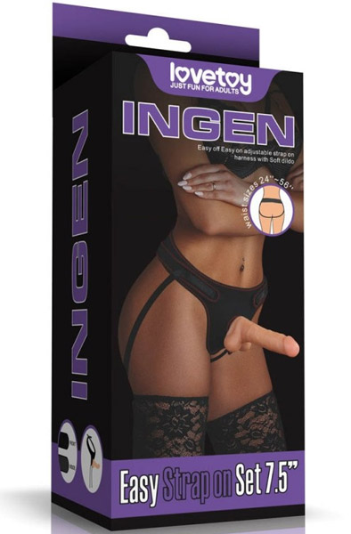 Lovetoy Easy Strapon Set 20 cm - Umschnalldildo mit Geschirr 3