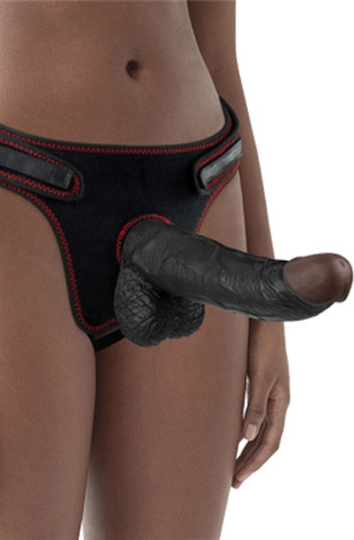 Lovetoy Easy Strapon Set Black 21,5 cm - Strap-on 1