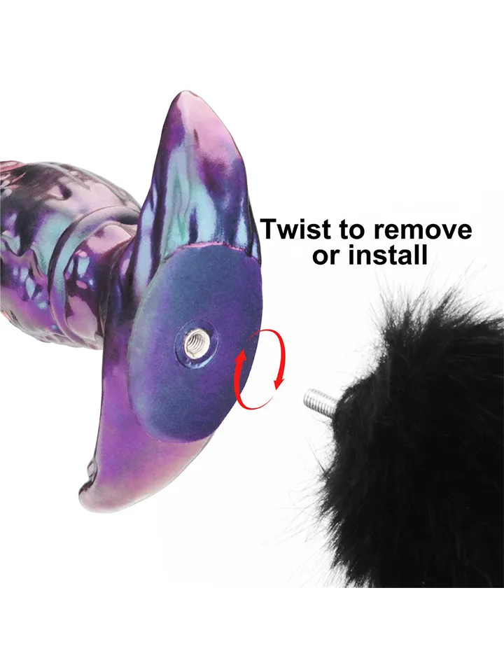 Lovetoy MystiTail Anal Plug With Tail 14 cm - Animal tail anal plug 3 [full]
