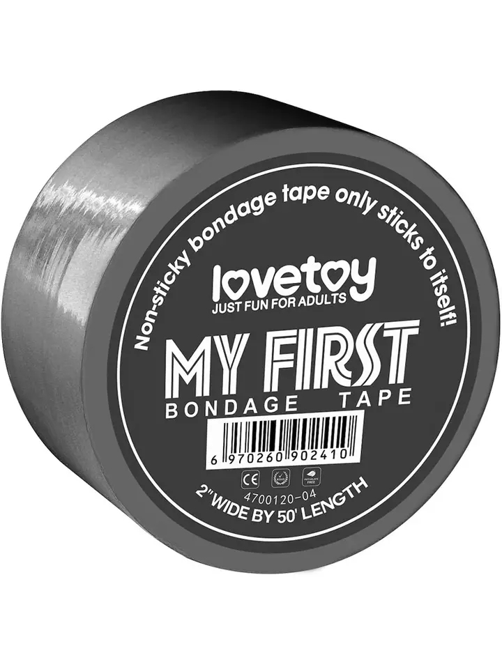 Lovetoy Non-Sticky Bondage Tape Grey 15m - Bondage tape 1