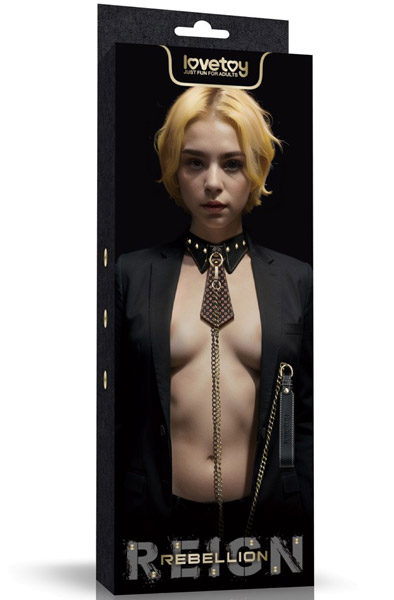 Lovetoy Rebellion Reign Collar With Chain - Halsband & Leine 1