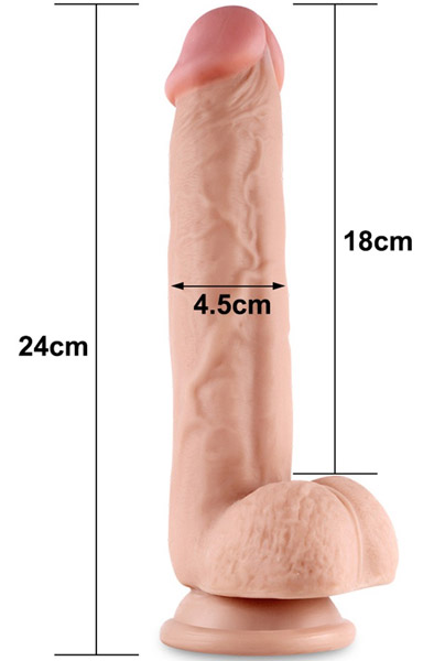 Lovetoy Sliding-Skin Dildo 24 cm - Dildo 5
