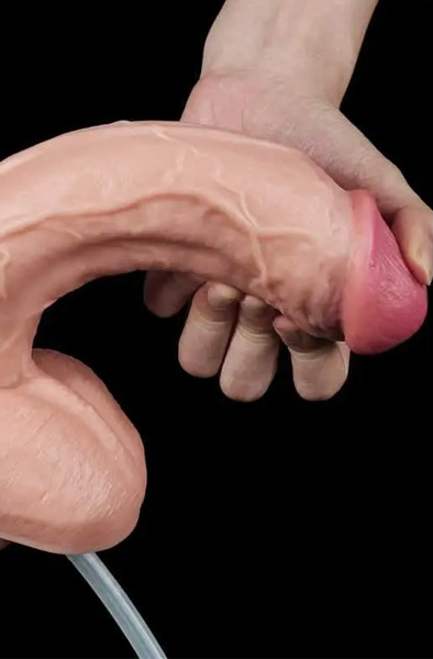 Lovetoy Squirt Extreme Dildo Flesh 25,5 cm - Spritzdildo 3