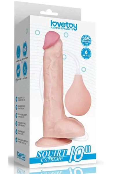 Lovetoy Squirt Extreme Dildo Flesh 25,5 cm - Squirting dildo 4