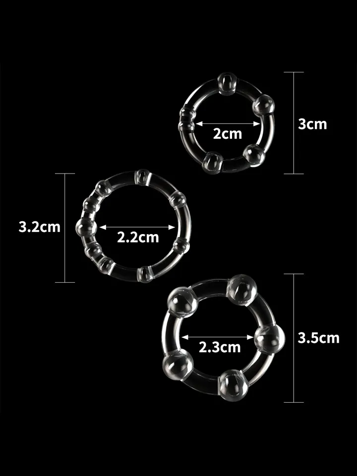 Lovetoy Triple Beaded Ring Set - Cock ring set 2 [full]
