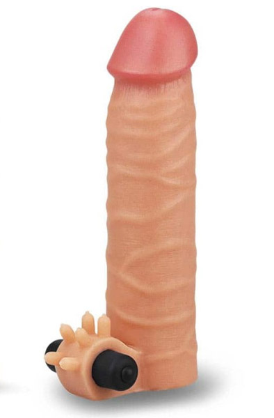 Lovetoy Vibrating Silicone Extender - Vibrating penis sleeve 1