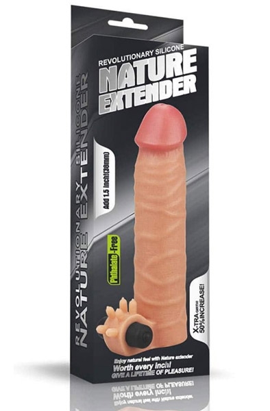 Lovetoy Vibrating Silicone Extender - Vibrating penis sleeve 2