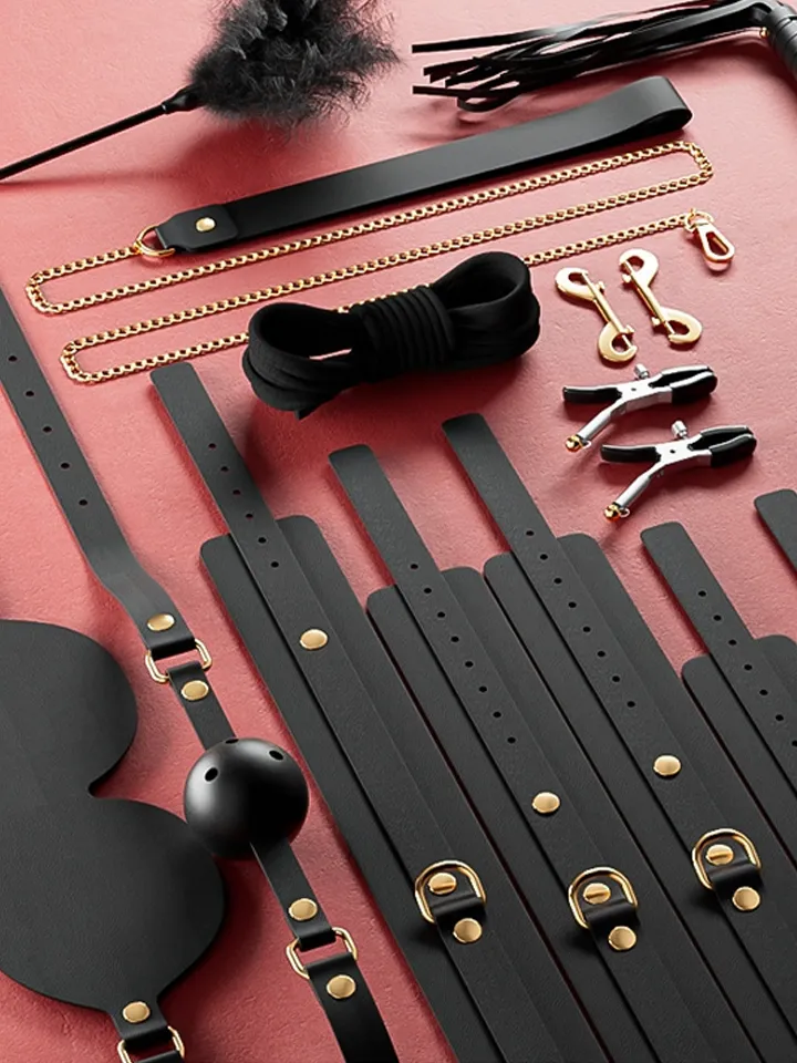 Luxury BDSM 11-pcs Kit Clarissa Black - Bondage kit 2 [full]