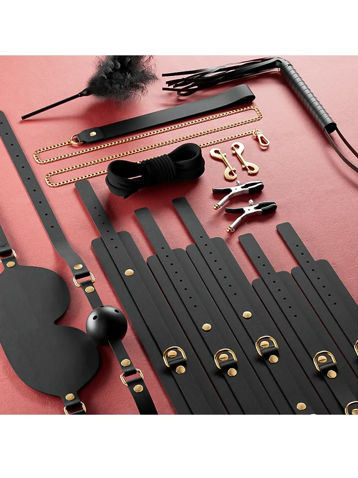 Luxury BDSM 11-pcs Kit Clarissa Black - Bondage kit 4