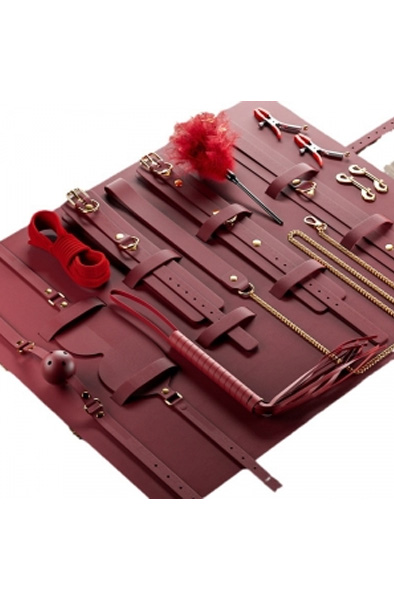 Luxury BDSM 11-pcs Kit Clarissa Red - Bondage kit 6