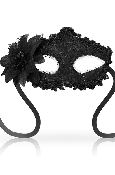 Masks Venetian Eyemask Side Flower Black - Mask 1