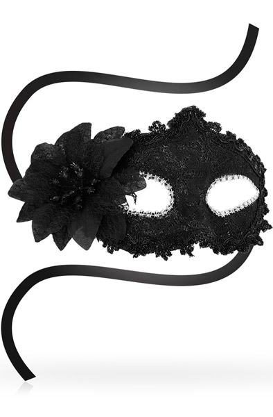 Masks Venetian Eyemask Side Flower Black - Mask 2