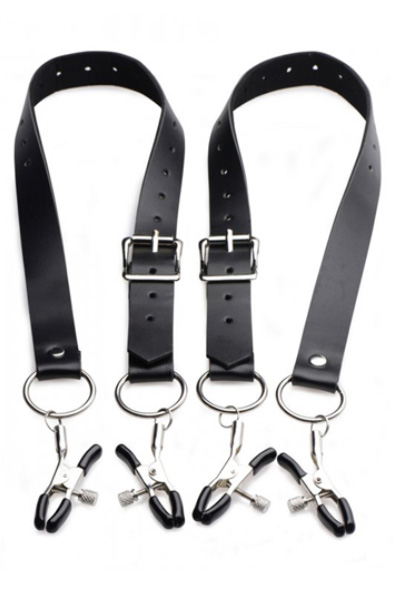 Master Series Spread Labia Spreader Straps with Clamps - Labia clams 1