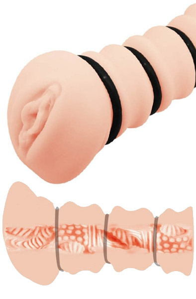 Masturbating Vagina Sleeve With Rings - Vagina-Masturbator 1