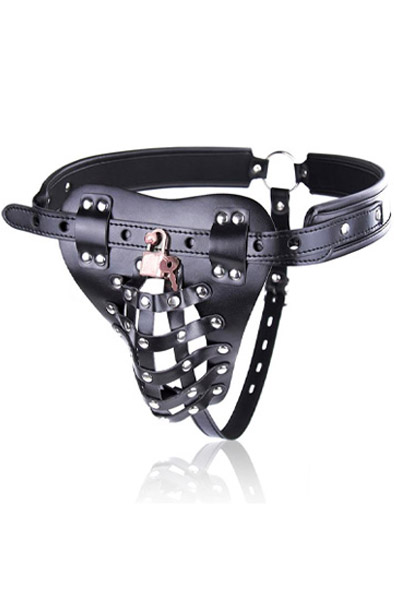 Mens Chastity Pants With Cage Adjustable - Chastity belt 1