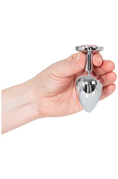 Metal Plug Silver/Pink Medium - Analplug aus Metall 2