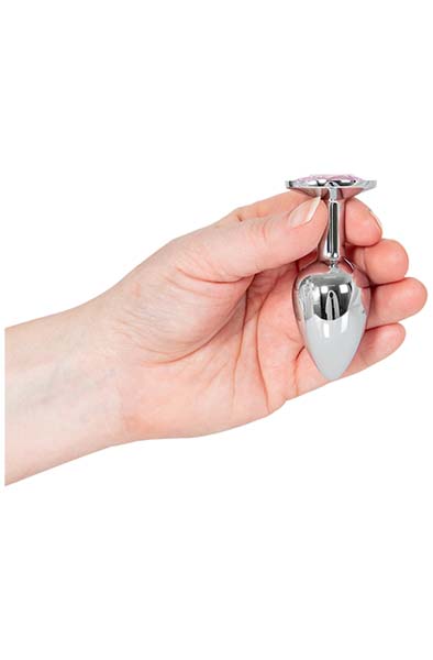 Metal Plug Silver/Pink Small - Anal plug metal 2