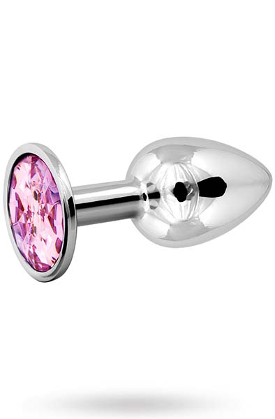 Metal Plug Silver/Pink Small - Anal plug metal 3