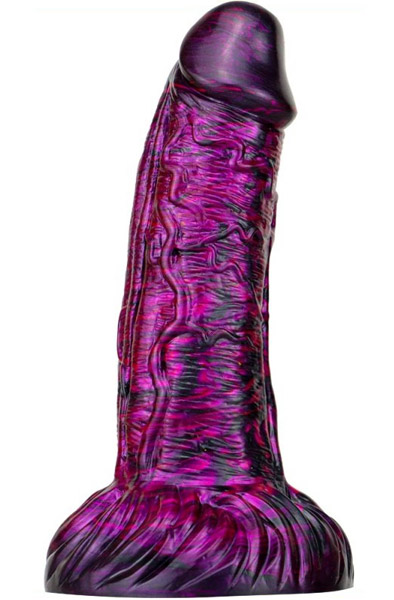 Metallic Fantasy Dildo Gentax Purple/Black 18,5 cm - Drachen-Dildo 1
