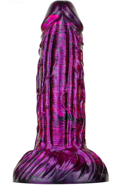 Metallic Fantasy Dildo Gentax Purple/Black 18,5 cm - Drachen-Dildo 2