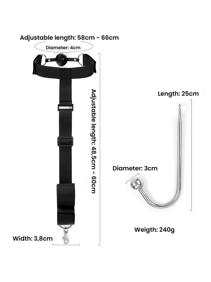 Mouth Gag With Cuffs & Anal Hook - Analkrok 3 [full]