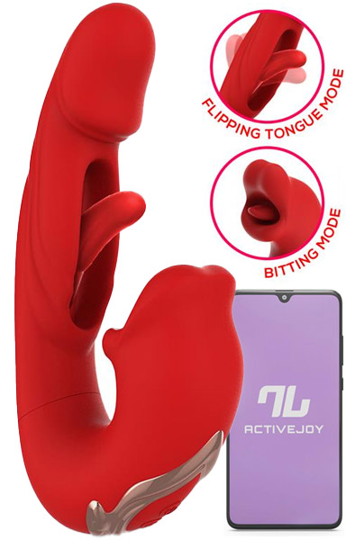 Mouty Vibe With Biting & Flipping With App - App-gesteuerter Vibrator 1