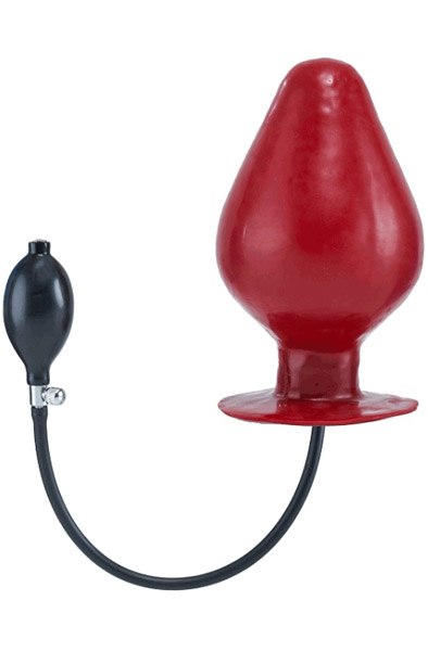 Mr B Inflatable Latex Plug Vortex Red XL - Inflatable anal plug 1