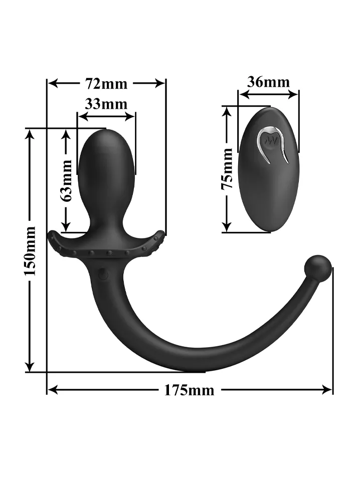 Mr. Play Remote Control Vibrating Butt Plug Tail - Vibrating anal plug 3 [full]