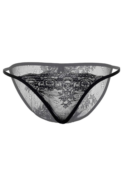 Natalia Crotchless Cheekini Black - Crotchless panties 4