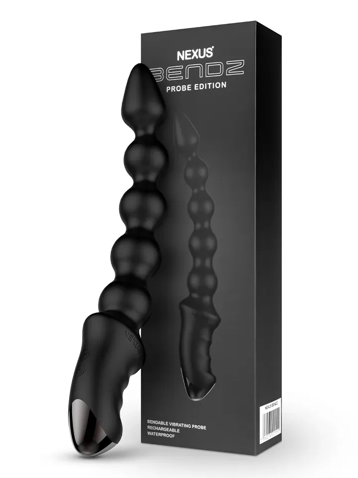 Nexus Bendz Vibrator Anal Chain Black - Vibrating anal dildo 2 [full]