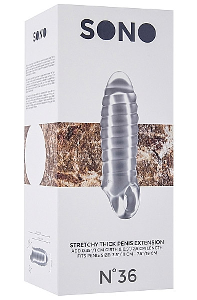 No.36 Stretchy Thick Penis Extension Translucent - Penis extender/penis sleeve 2