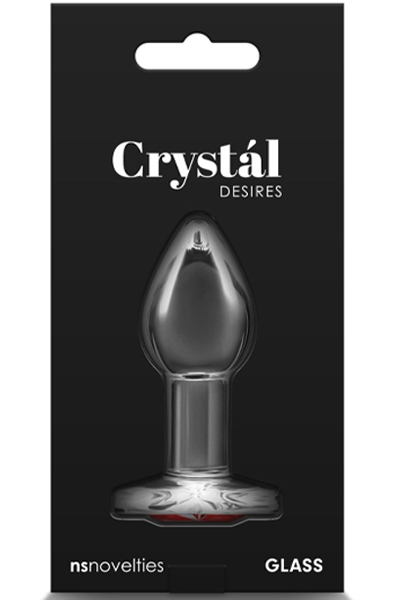 NS Novelties Crystal Desires Red Heart S - Glass anal plug 3