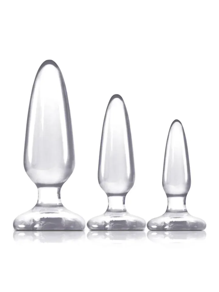 NS Novelties Jelly Rancher Butt Plug Trainer Kit Clear - Anal plug set 1 [full]