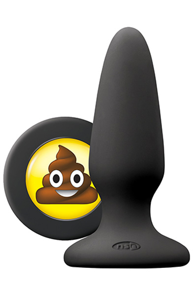 NS Novelties Mojis Sht Medium Black - Anal plug 1