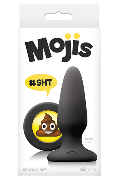 NS Novelties Mojis Sht Medium Black - Anal plug 2